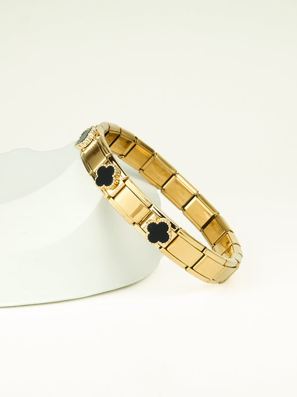 Clover Italian Charm Çelik Bileklik I CICB01- GOLD