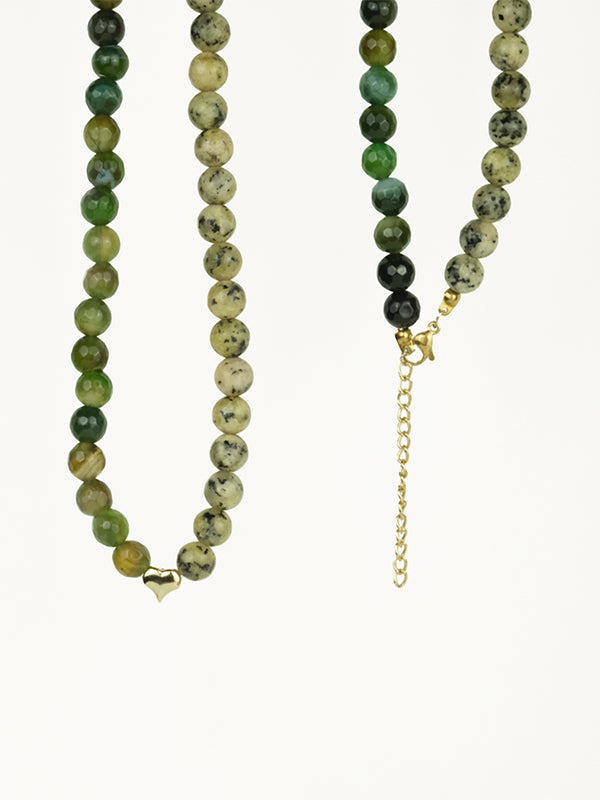 Jade&Jasper Doğal Taş Kolye | JJ01- GOLD