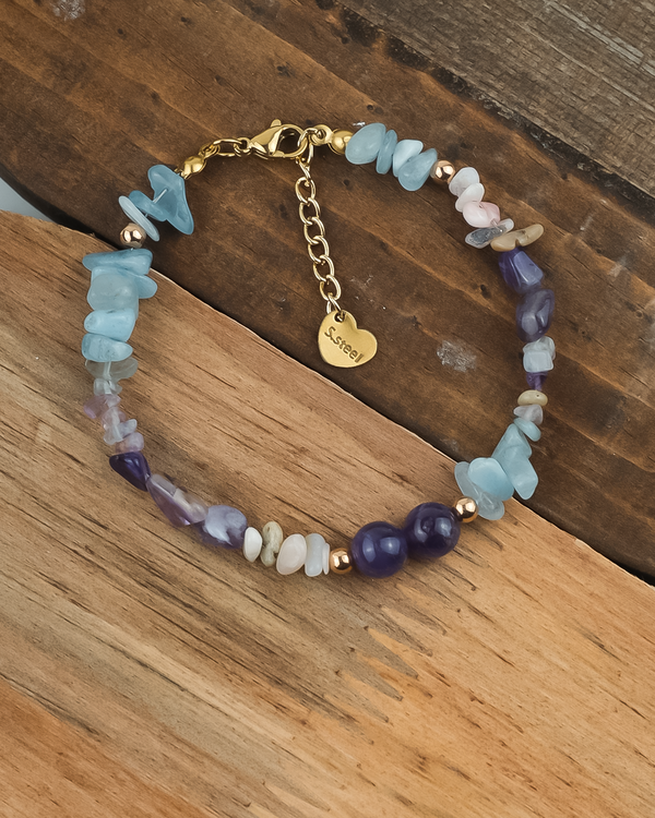 Dance of Colors I Stone Bracelet - DOC01- GOLD