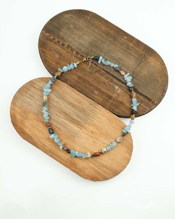 Dream of World Stone Necklace I DWSN01- GOLD