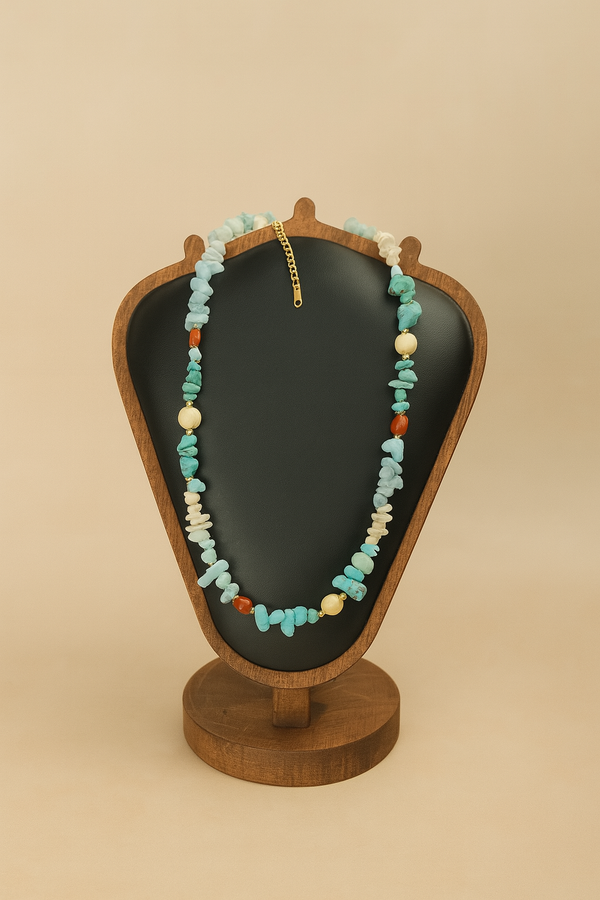 Amazon Stone Necklace I ASN01- GOLD